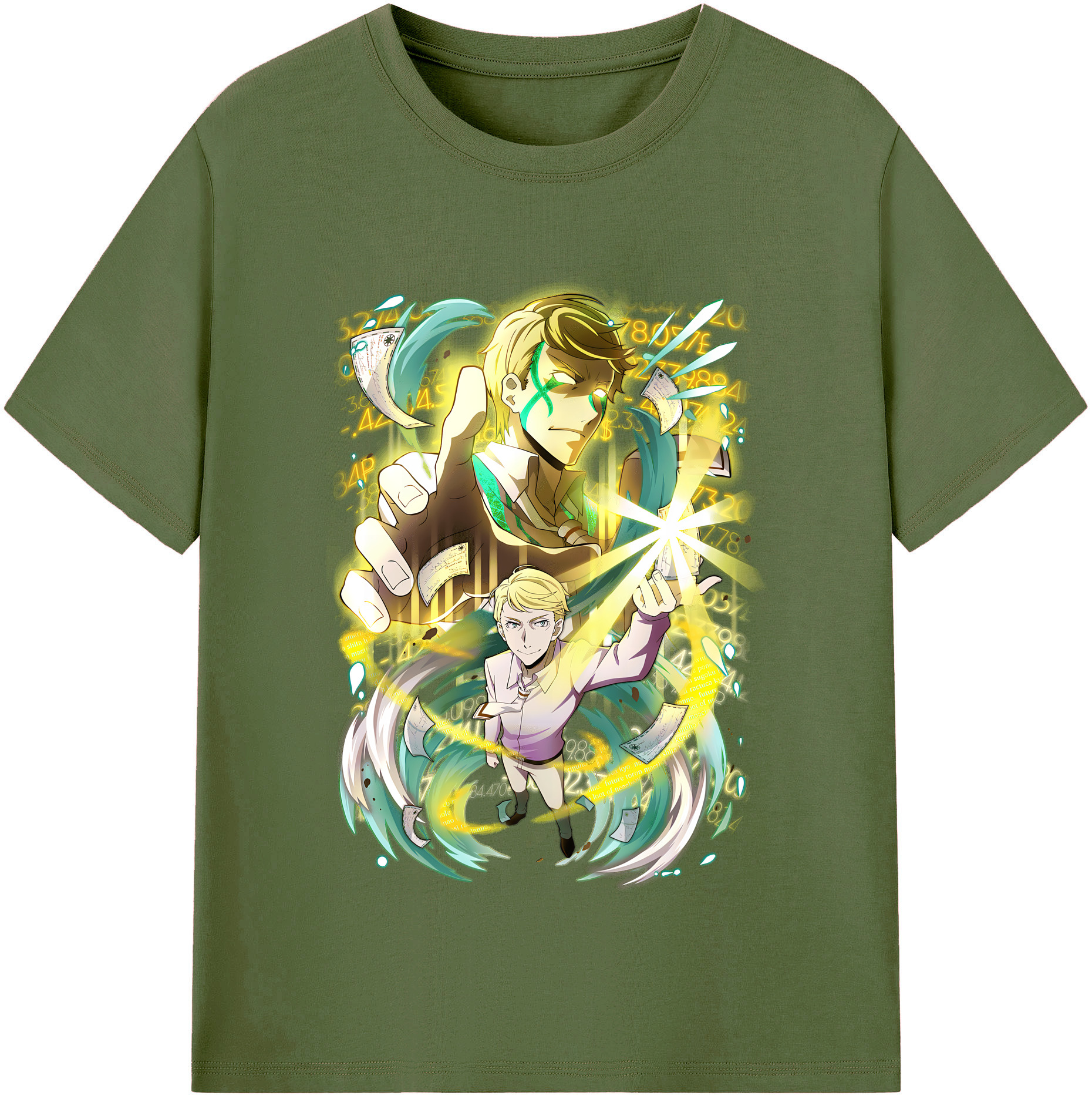 （画像用） 文豪ストレイドッグス Bungo Stray Dogs 綿100％半袖Tシャツ（フロントプリント）